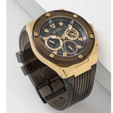 Buy Shop Guess Poseidon Chronograph Black Dial Black Silicone Strap Watch For Men - GW0425G1 USA Online
