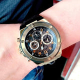 Buy Shop Guess Poseidon Chronograph Black Dial Black Silicone Strap Watch For Men - GW0425G1 USA Online