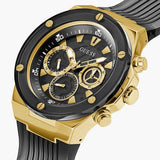 Buy Shop Guess Poseidon Chronograph Black Dial Black Silicone Strap Watch For Men - GW0425G1 USA Online