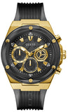 Buy Shop Guess Poseidon Chronograph Black Dial Black Silicone Strap Watch For Men - GW0425G1 USA Online