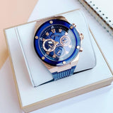 Buy Shop Guess Poseidon Chronograph Blue Dial Blue Silicone Strap Watch For Men - GW0425G3 USA Online