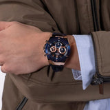 Buy Shop Guess Poseidon Chronograph Blue Dial Blue Silicone Strap Watch For Men - GW0425G3 USA Online