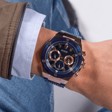 Buy Shop Guess Poseidon Chronograph Blue Dial Blue Silicone Strap Watch For Men - GW0425G3 USA Online