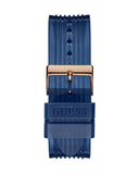 Buy Shop Guess Poseidon Chronograph Blue Dial Blue Silicone Strap Watch For Men - GW0425G3 USA Online