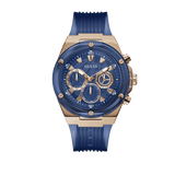 Buy Shop Guess Poseidon Chronograph Blue Dial Blue Silicone Strap Watch For Men - GW0425G3 USA Online