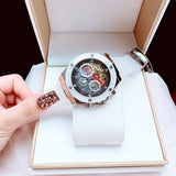 Buy Shop Guess Poseidon Chronograph Rainbow Dial White Silicone Strap Watch For Men - GW0425G4 USA Online