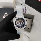 Buy Shop Guess Poseidon Chronograph Rainbow Dial White Silicone Strap Watch For Men - GW0425G4 USA Online
