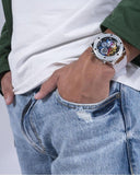 Buy Shop Guess Poseidon Chronograph Rainbow Dial White Silicone Strap Watch For Men - GW0425G4 USA Online