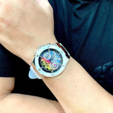 Buy Shop Guess Poseidon Chronograph Rainbow Dial White Silicone Strap Watch For Men - GW0425G4 USA Online