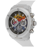 Buy Shop Guess Poseidon Chronograph Rainbow Dial White Silicone Strap Watch For Men - GW0425G4 USA Online