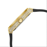 Buy Shop Guess Princess Crystals Gold Dial Black Silicone Strap Watch For Women - GW0439L2 USA Online