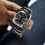 Buy Shop Guess Prodigy Chronograph Blue Dial Silver Steel Strap Watch For Men - GW0624G1 USA Online