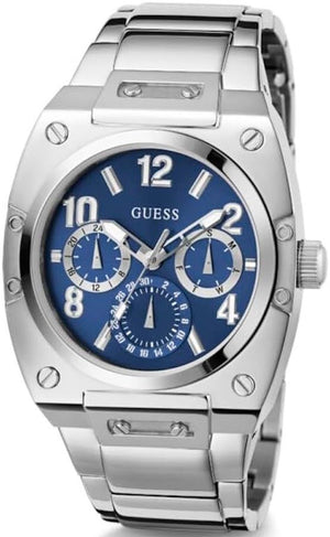 Buy Shop Guess Prodigy Chronograph Blue Dial Silver Steel Strap Watch For Men - GW0624G1 USA Online