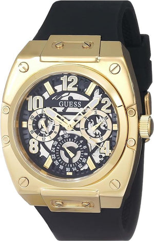 Buy Shop Guess Prodigy Black Dial Black Silicone Strap Watch For Men - GW0569G2 USA Online