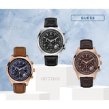 Buy Shop Guess Pursuit Chronograph Brown Dial Brown Leather Strap Watch for Men - W0500G3 USA Online