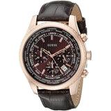 Buy Shop Guess Pursuit Chronograph Brown Dial Brown Leather Strap Watch for Men - W0500G3 USA Online