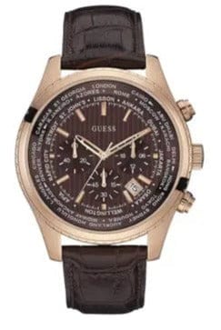 Buy Shop Guess Pursuit Chronograph Brown Dial Brown Leather Strap Watch for Men - W0500G3 USA Online