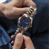 Buy Shop Guess Quartz Blue Dial Two Tone Steel Strap Watch For Men - GW0265G12 USA Online