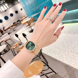 Buy Shop Guess Quartz Green Dial Gold Mesh Strap Watch For Women - GW0354L5 USA Online