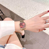 Buy Shop Guess Quartz Red Dial Gold Mesh Strap Watch For Women - GW0354L4 USA Online