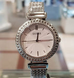 Buy Shop Guess Quartz Silver Dial Silver Mesh Bracelet Watch For Women - W1152L1 USA Online