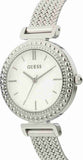 Buy Shop Guess Quartz Silver Dial Silver Mesh Bracelet Watch For Women - W1152L1 USA Online