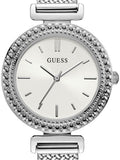 Buy Shop Guess Quartz Silver Dial Silver Mesh Bracelet Watch For Women - W1152L1 USA Online