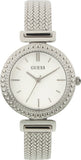 Buy Shop Guess Quartz Silver Dial Silver Mesh Bracelet Watch For Women - W1152L1 USA Online