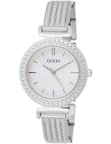 Buy Shop Guess Quartz Silver Dial Silver Mesh Bracelet Watch For Women - W1152L1 USA Online
