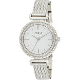 Buy Shop Guess Quartz Silver Dial Silver Mesh Bracelet Watch For Women - W1152L1 USA Online