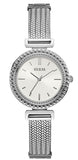 Buy Shop Guess Quartz Silver Dial Silver Mesh Bracelet Watch For Women - W1152L1 USA Online