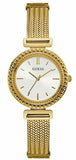 Buy Shop Guess Quartz White Dial Gold Steel Strap Watch For Women - W1152L2 USA Online