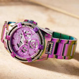 Buy Shop Guess Queen Multicolor Dial Multicolor Steel Strap Watch For Women - GW0464L4 USA Online