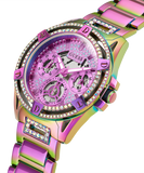 Buy Shop Guess Queen Multicolor Dial Multicolor Steel Strap Watch For Women - GW0464L4 USA Online