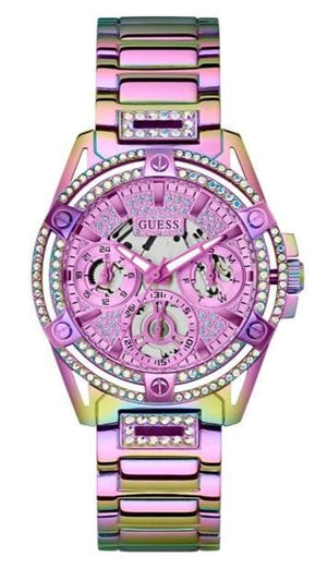 Buy Shop Guess Queen Multicolor Dial Multicolor Steel Strap Watch For Women - GW0464L4 USA Online