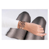 Buy Shop Guess Queen Multifunction Rose Gold Dial Rose Gold Steel Strap Watch For Women - GW0464L3 USA Online