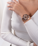 Buy Shop Guess Queen Multifunction Rose Gold Dial Rose Gold Steel Strap Watch For Women - GW0464L3 USA Online