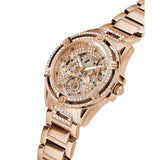 Buy Shop Guess Queen Multifunction Rose Gold Dial Rose Gold Steel Strap Watch For Women - GW0464L3 USA Online