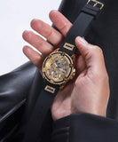 Buy Shop Guess Queen Quartz Gold Dial Black Silicone Strap Watch For Women - GW0536L3 USA Online