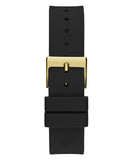 Buy Shop Guess Queen Quartz Gold Dial Black Silicone Strap Watch For Women - GW0536L3 USA Online