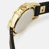 Buy Shop Guess Queen Quartz Gold Dial Black Silicone Strap Watch For Women - GW0536L3 USA Online