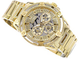 Buy Shop Guess Queen Quartz Gold Dial Gold Steel Strap Watch For Men - GW0497G2 USA Online