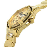 Buy Shop Guess Queen Quartz Gold Dial Gold Steel Strap Watch For Men - GW0497G2 USA Online