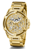 Buy Shop Guess Queen Quartz Gold Dial Gold Steel Strap Watch For Men - GW0497G2 USA Online