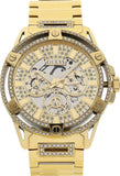 Buy Shop Guess Queen Quartz Gold Dial Gold Steel Strap Watch For Men - GW0497G2 USA Online