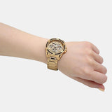 Buy Shop Guess Queen Quartz Gold Dial Gold Steel Strap Watch For Women - GW0464L2 USA Online