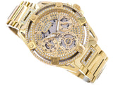 Buy Shop Guess Queen Quartz Gold Dial Gold Steel Strap Watch For Women - GW0464L2 USA Online