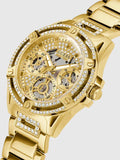 Buy Shop Guess Queen Quartz Gold Dial Gold Steel Strap Watch For Women - GW0464L2 USA Online