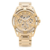 Buy Shop Guess Queen Quartz Gold Dial Gold Steel Strap Watch For Women - GW0464L2 USA Online