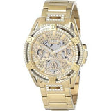 Buy Shop Guess Queen Quartz Gold Dial Gold Steel Strap Watch For Women - GW0464L2 USA Online